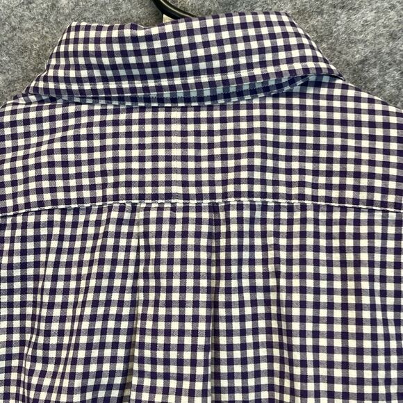 POLO RALPH LAUREN Shirt Men's Small Purple White Plaid Classic Fit Button Down - Picture 13 of 16